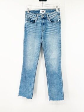 Paige Cindy Straight Jeans in Music Distressed
